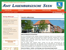 Tablet Screenshot of amt-lauenburgische-seen.de